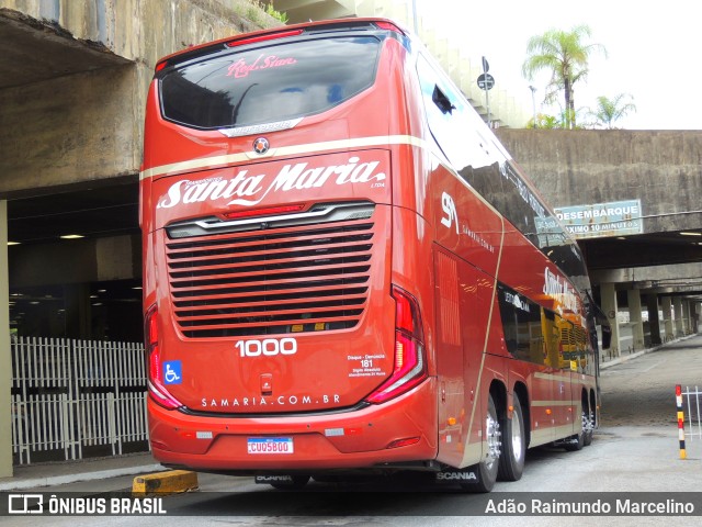 Santa Maria Fretamento e Turismo 1000 na cidade de Belo Horizonte, Minas Gerais, Brasil, por Adão Raimundo Marcelino. ID da foto: 9536725.