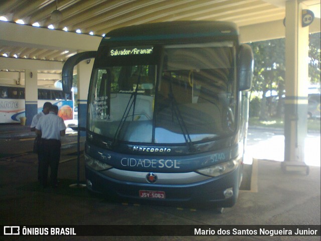 Viação Cidade Sol 5240 na cidade de Salvador, Bahia, Brasil, por Mario dos Santos Nogueira Junior. ID da foto: 8613026.