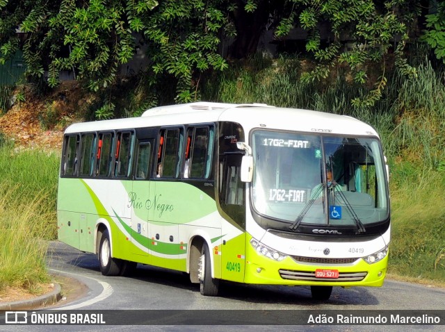 Rio Negro Fretamento e Turismo 40419 na cidade de Belo Horizonte, Minas Gerais, Brasil, por Adão Raimundo Marcelino. ID da foto: 8615765.