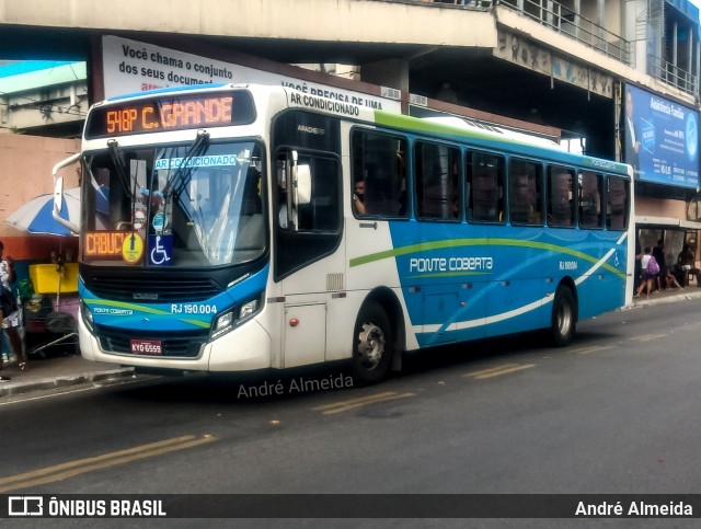 Viação Ponte Coberta RJ 190.004 na cidade de Nova Iguaçu, Rio de Janeiro, Brasil, por André Almeida. Número da foto: #8614654.