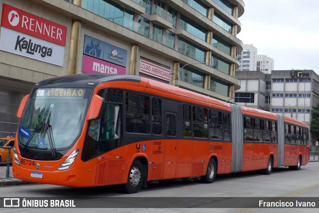 Transporte Coletivo Glória BE724 na cidade de Curitiba, Paraná, Brasil, por Francisco Ivano. Número da foto: #8614311.