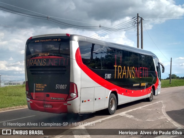 Trans Netti 51007 na cidade de Campinas, São Paulo, Brasil, por Henrique Alves de Paula Silva. Número da foto: #8613662.