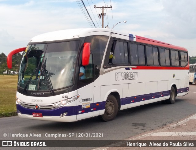Viação Piracicabana 1357 na cidade de Campinas, São Paulo, Brasil, por Henrique Alves de Paula Silva. Número da foto: #8614612.