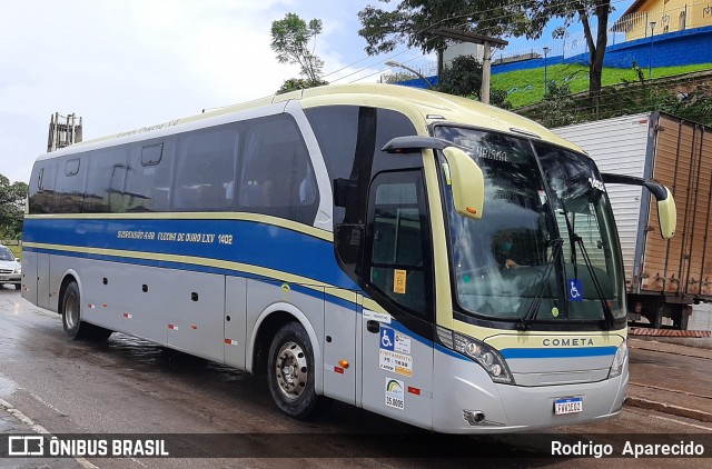 Viação Cometa 1402 na cidade de Conselheiro Lafaiete, Minas Gerais, Brasil, por Rodrigo  Aparecido. ID da foto: 8641236.