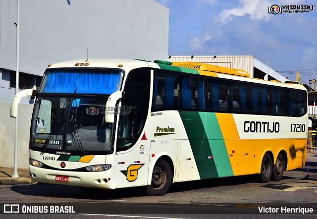 Empresa Gontijo de Transportes 17210 na cidade de Rio de Janeiro, Rio de Janeiro, Brasil, por Victor Henrique. ID da foto: 8640024.