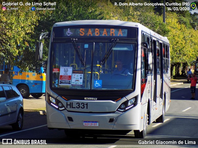 Auto Viação Redentor HL331 na cidade de Curitiba, Paraná, Brasil, por Gabriel Giacomin de Lima. Número da foto: #8641732.