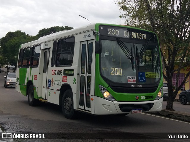 Via Verde Transportes Coletivos 0521008 na cidade de Manaus, Amazonas, Brasil, por Yuri Brito. Número da foto: #8640220.