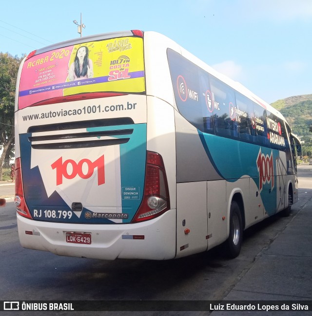 Auto Viação 1001 RJ 108.799 na cidade de Niterói, Rio de Janeiro, Brasil, por Luiz Eduardo Lopes da Silva. ID da foto: 8645501.