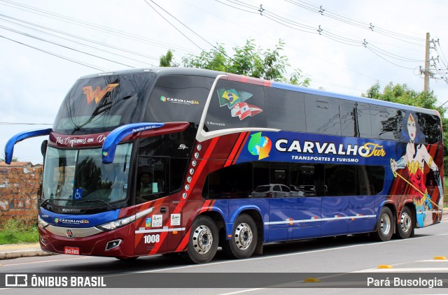 Carvalho Tur Transportes e Turismo 1008 na cidade de Belém, Pará, Brasil, por Pará Busologia. ID da foto: 8643152.