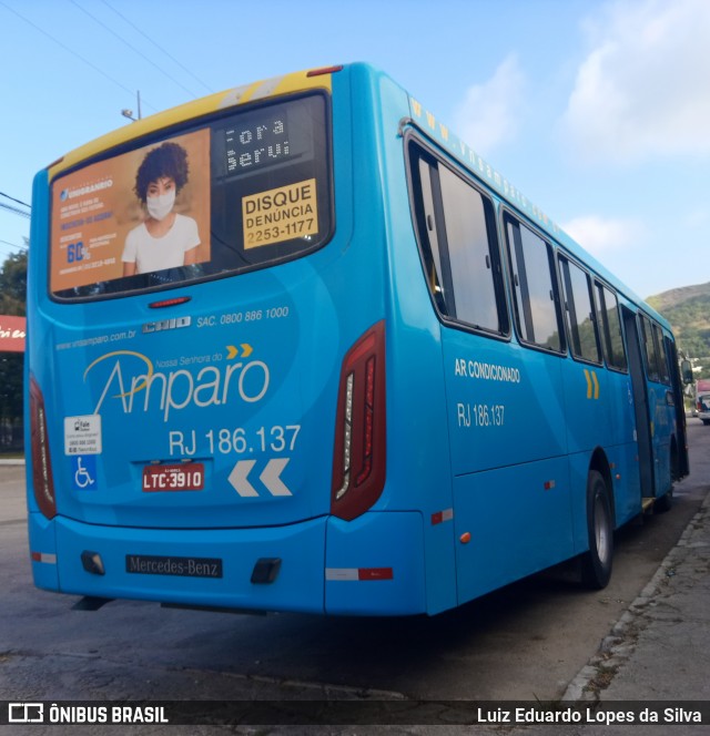Viação Nossa Senhora do Amparo RJ 186.137 na cidade de Niterói, Rio de Janeiro, Brasil, por Luiz Eduardo Lopes da Silva. Número da foto: #8645509.
