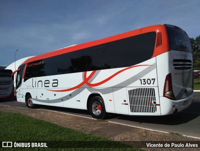 Linea Transportes e Turismo Ltda. 1307 na cidade de Brasília, Distrito Federal, Brasil, por Vicente de Paulo Alves. ID da foto: 8644321.