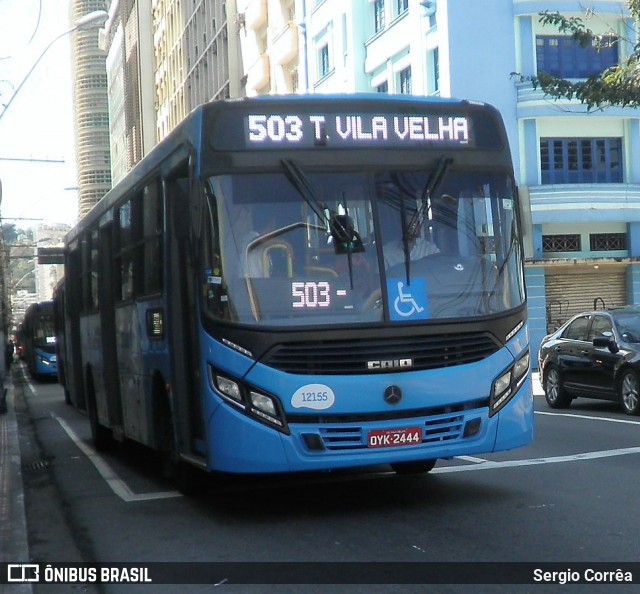 Viação Praia Sol 12155 na cidade de Vitória, Espírito Santo, Brasil, por Sergio Corrêa. Número da foto: #8645537.