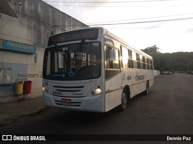 Empresa de Transportes Nossa Senhora da Conceição 4804 na cidade de Natal, Rio Grande do Norte, Brasil, por Dennis Paz. ID da foto: 8644485.