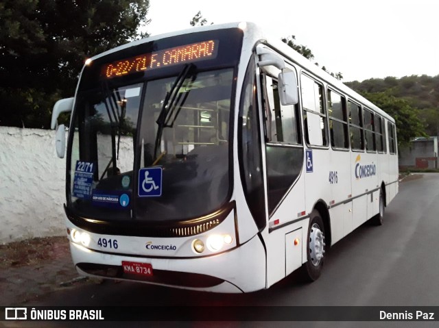 Empresa de Transportes Nossa Senhora da Conceição 4916 na cidade de Natal, Rio Grande do Norte, Brasil, por Dennis Paz. ID da foto: 8644494.