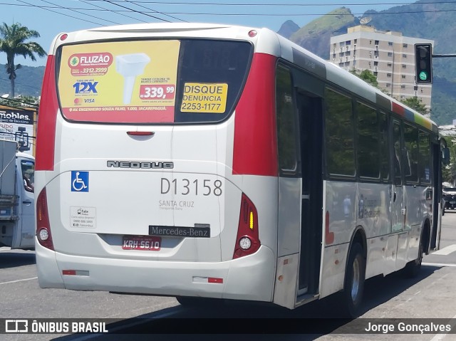 Transportes Barra D13158 na cidade de Rio de Janeiro, Rio de Janeiro, Brasil, por Jorge Gonçalves. Número da foto: #8642927.