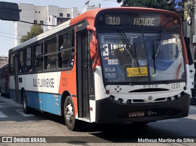 Viação Sul Fluminense 1201 na cidade de Volta Redonda, Rio de Janeiro, Brasil, por Matheus Martins da Silva. ID da foto: 8643281.