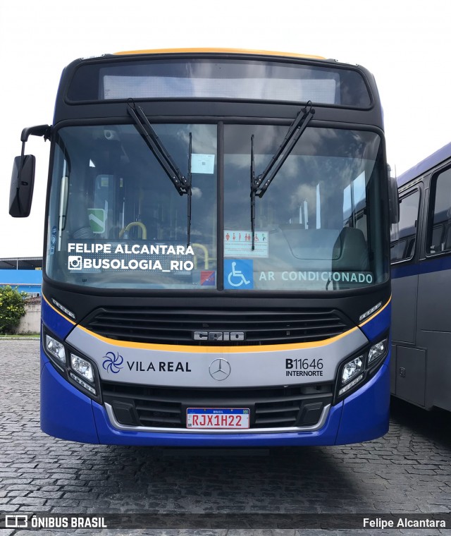 Viação Vila Real B11646 na cidade de Rio de Janeiro, Rio de Janeiro, Brasil, por Felipe Alcantara. Número da foto: #8642722.