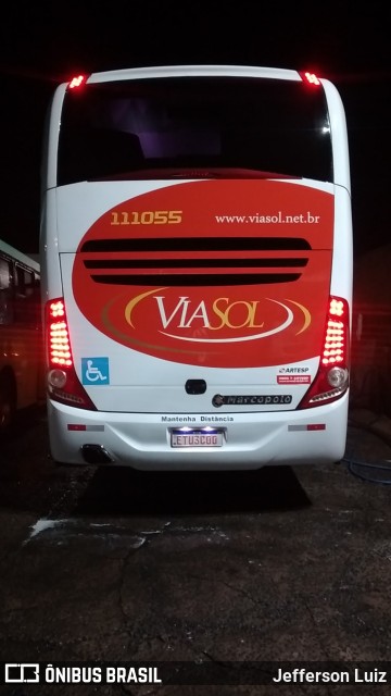 ViaSol Transportes Rodoviários 111055 na cidade de São Carlos, São Paulo, Brasil, por Jefferson Luiz. Número da foto: #8646653.