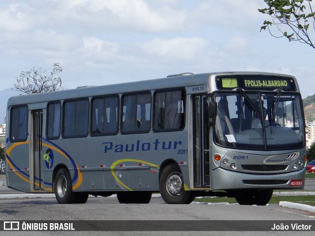 Paulotur Transporte e Turismo 2091 na cidade de Florianópolis, Santa Catarina, Brasil, por João Victor. Número da foto: #8647553.