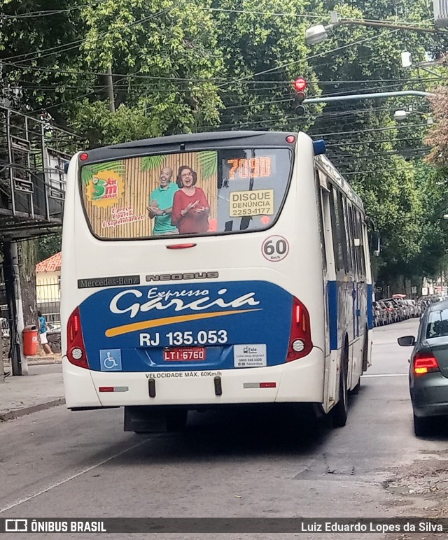 Expresso Garcia RJ 135.053 na cidade de Niterói, Rio de Janeiro, Brasil, por Luiz Eduardo Lopes da Silva. Número da foto: #8651042.