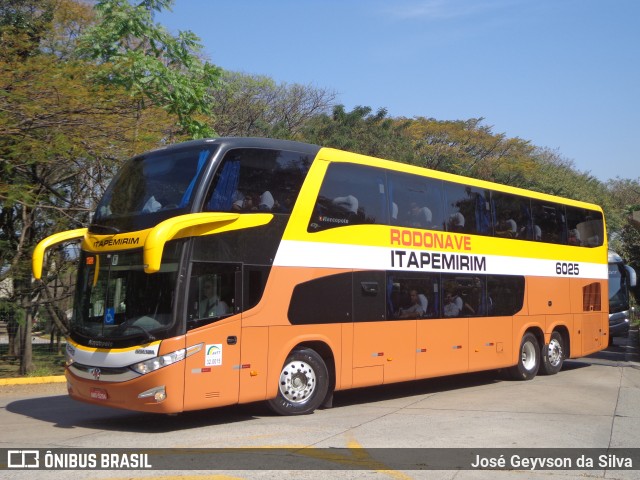 Viação Itapemirim 6025 na cidade de São Paulo, São Paulo, Brasil, por José Geyvson da Silva. ID da foto: 8652401.