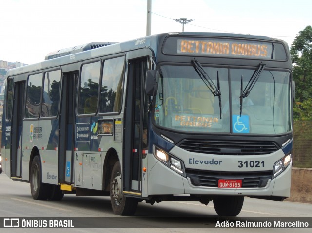 Bettania Ônibus 31021 na cidade de Belo Horizonte, Minas Gerais, Brasil, por Adão Raimundo Marcelino. Número da foto: #8656519.