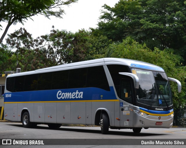 Viação Cometa 18549 na cidade de São Paulo, São Paulo, Brasil, por Danilo Marcelo Silva. ID da foto: 8654984.