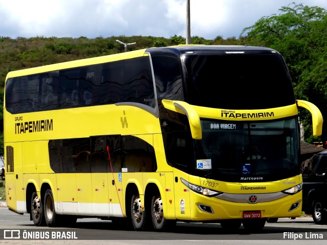 Viação Itapemirim 17037 na cidade de Jequié, Bahia, Brasil, por Filipe Lima. Número da foto: #8656440.