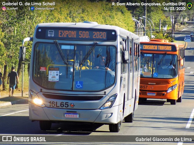 Viação Tamandaré 16L65 na cidade de Curitiba, Paraná, Brasil, por Gabriel Giacomin de Lima. Número da foto: #8657657.