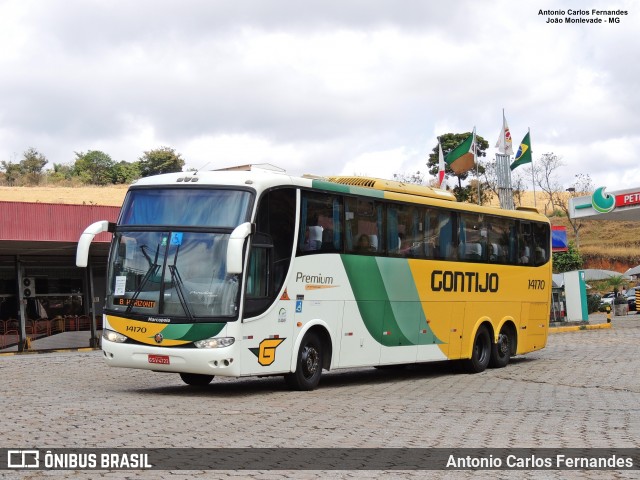 Empresa Gontijo de Transportes 14170 na cidade de João Monlevade, Minas Gerais, Brasil, por Antonio Carlos Fernandes. Número da foto: #8657531.