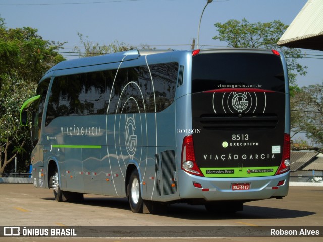 Viação Garcia 8513 na cidade de Maringá, Paraná, Brasil, por Robson Alves. Número da foto: #8659524.