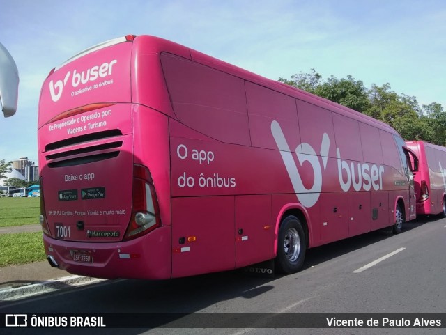 Buser Brasil Tecnologia 7001 na cidade de Brasília, Distrito Federal, Brasil, por Vicente de Paulo Alves. ID da foto: 8657579.