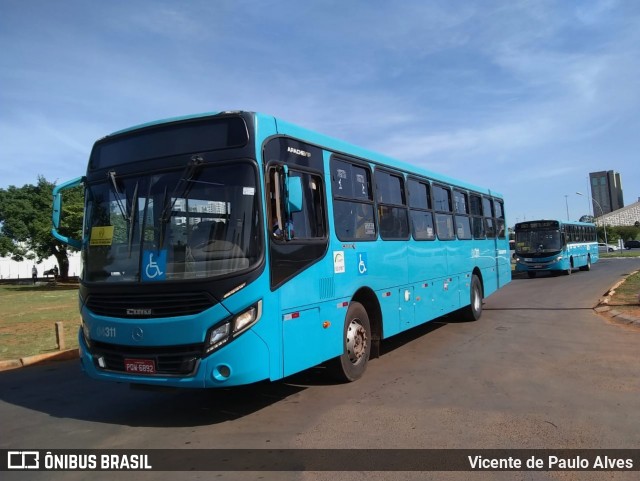 Taguatur - Taguatinga Transporte e Turismo 04311 na cidade de Brasília, Distrito Federal, Brasil, por Vicente de Paulo Alves. ID da foto: 8657521.