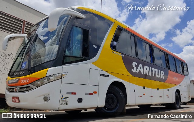 Saritur - Santa Rita Transporte Urbano e Rodoviário 30110 na cidade de Belo Horizonte, Minas Gerais, Brasil, por Fernando Cassimiro. ID da foto: 8659620.