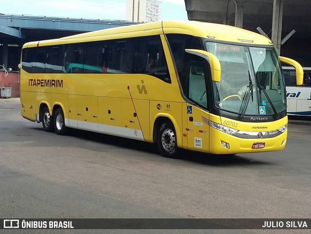 Viação Itapemirim 60703 na cidade de Porto Alegre, Rio Grande do Sul, Brasil, por JULIO SILVA. ID da foto: 8658820.