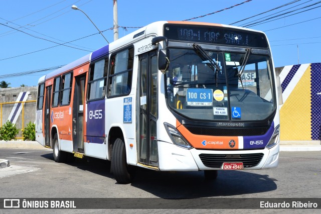 Capital Transportes 8455 na cidade de Aracaju, Sergipe, Brasil, por Eduardo Ribeiro. Número da foto: #8656843.