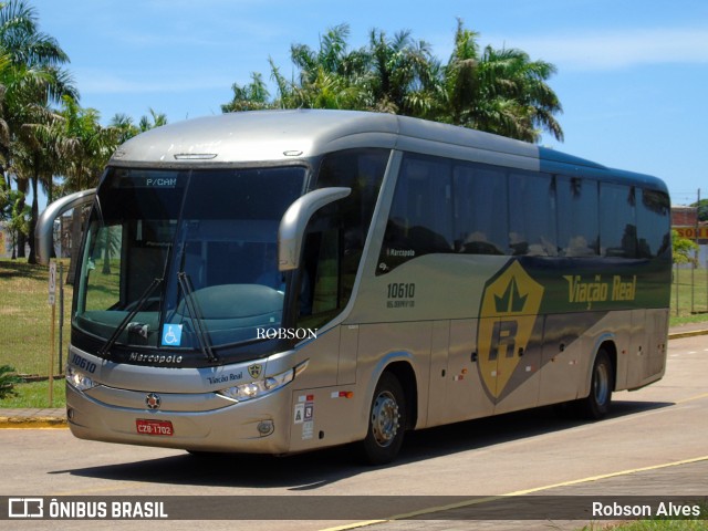 Viação Real 10610 na cidade de Campo Mourão, Paraná, Brasil, por Robson Alves. ID da foto: 8659437.