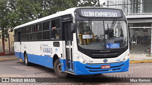 Empresa de Transporte Coletivo Viamão 596 na cidade de Viamão, Rio Grande do Sul, Brasil, por Max Ramos. ID da foto: 8659860.