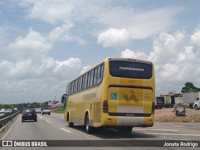 Viação Itapemirim 8523 na cidade de João Pessoa, Paraíba, Brasil, por Jonata Rodrigo. ID da foto: 8661207.