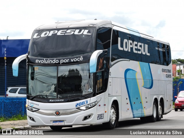 LopeSul Transportes - Lopes e Oliveira Transportes e Turismo - Lopes Sul 2083 na cidade de São Paulo, São Paulo, Brasil, por Luciano Ferreira da Silva. ID da foto: 8661239.