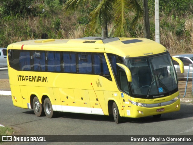 Viação Itapemirim 60069 na cidade de São Luís, Maranhão, Brasil, por Remulo Oliveira Clementino. ID da foto: 8659838.