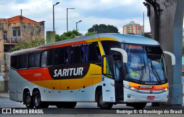 Saritur - Santa Rita Transporte Urbano e Rodoviário 26990 na cidade de Belo Horizonte, Minas Gerais, Brasil, por Rodrigo S. G Busólogo do Brasil. ID da foto: 8661235.