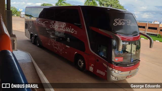 Expresso São Luiz 8080 na cidade de Rondonópolis, Mato Grosso, Brasil, por George Eduardo. ID da foto: 8660009.