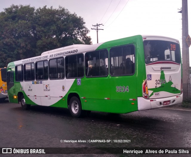 VB Transportes e Turismo 3234 na cidade de Campinas, São Paulo, Brasil, por Henrique Alves de Paula Silva. Número da foto: #8661155.