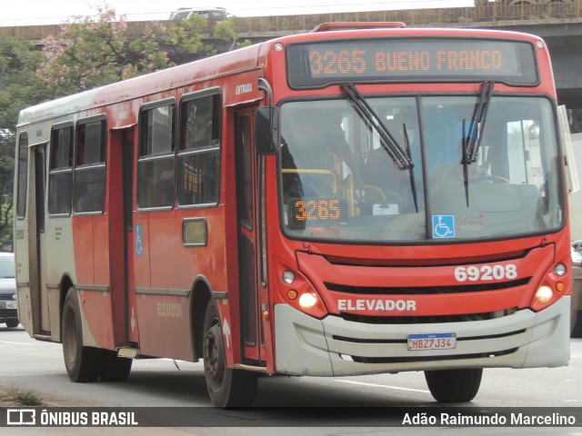 Viação Santa Edwiges 69208 na cidade de Belo Horizonte, Minas Gerais, Brasil, por Adão Raimundo Marcelino. ID da foto: 8665296.