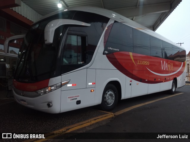 ViaSol Transportes Rodoviários 111055 na cidade de Descalvado, São Paulo, Brasil, por Jefferson Luiz. ID da foto: 8663582.