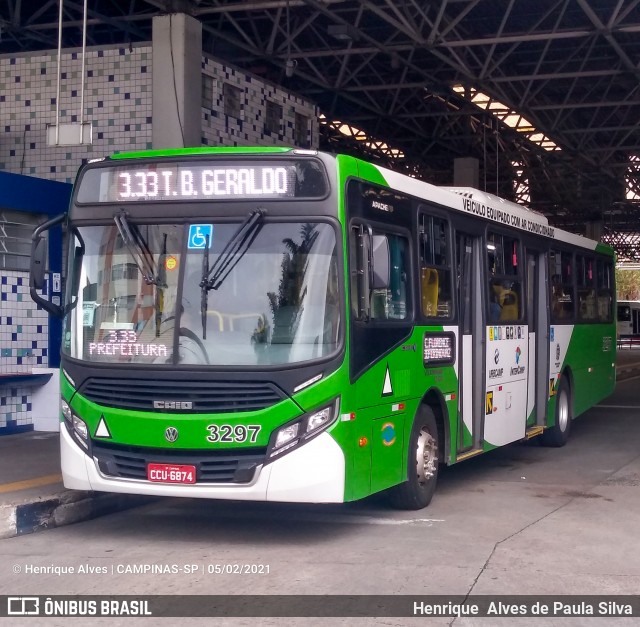 VB Transportes e Turismo 3297 na cidade de Campinas, São Paulo, Brasil, por Henrique Alves de Paula Silva. Número da foto: #8662754.