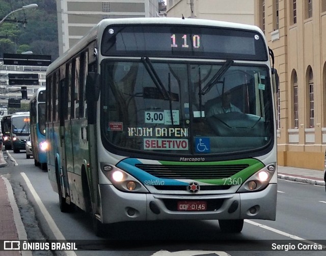 Viação Grande Vitória 7360 na cidade de Vitória, Espírito Santo, Brasil, por Sergio Corrêa. ID da foto: 8663945.