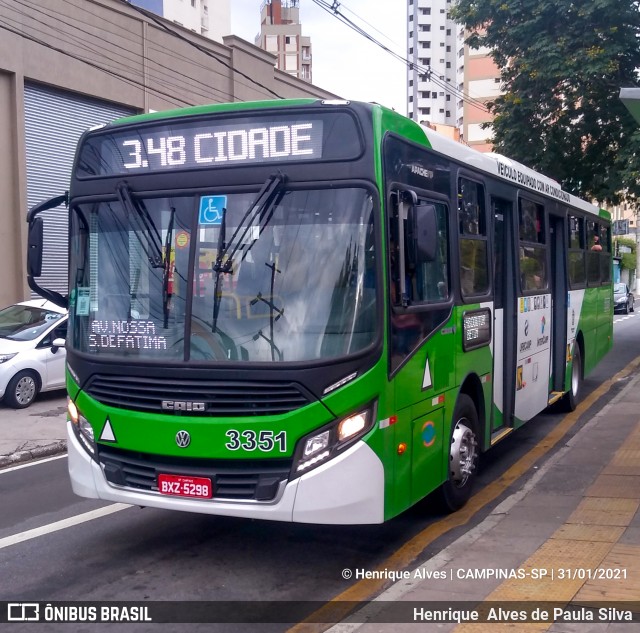 VB Transportes e Turismo 3351 na cidade de Campinas, São Paulo, Brasil, por Henrique Alves de Paula Silva. Número da foto: #8662748.