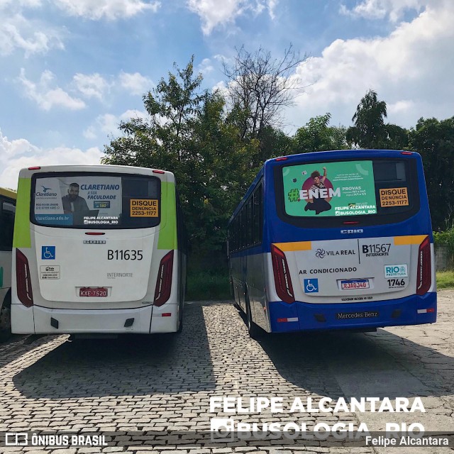 Viação Vila Real B11635 na cidade de Rio de Janeiro, Rio de Janeiro, Brasil, por Felipe Alcantara. Número da foto: #8663232.